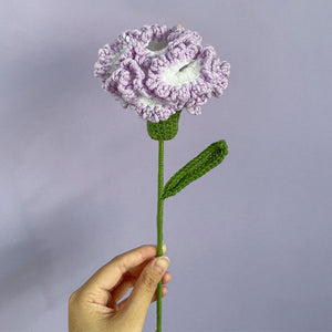 Knitted Carnation Flowers Crochet Flower Gift