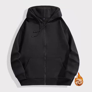 Casual Zip-Up Fleece Hoodies Long Sleeve Soft Hooded Sweatshirt Jackets Tops