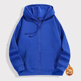 Casual Zip-Up Fleece Hoodies Long Sleeve Soft Hooded Sweatshirt Jackets Tops