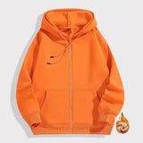 Casual Zip-Up Fleece Hoodies Long Sleeve Soft Hooded Sweatshirt Jackets Tops