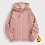 Casual Zip-Up Fleece Hoodies Long Sleeve Soft Hooded Sweatshirt Jackets Tops