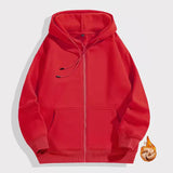 Casual Zip-Up Fleece Hoodies Long Sleeve Soft Hooded Sweatshirt Jackets Tops