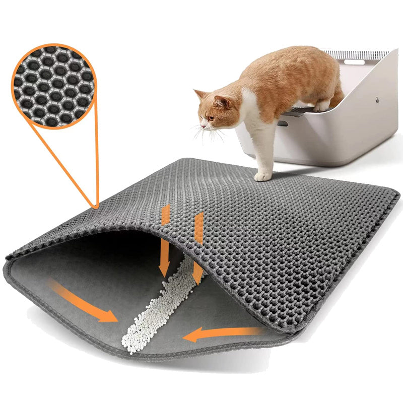 Honeycomb Double Layer Design Cat Litter Trapping Mat