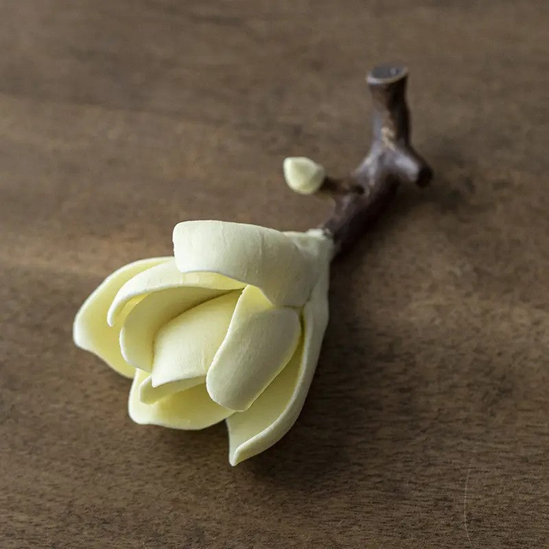 Creative Handmade Ceramic Magnolia Burner Flower Incense Stick Holder