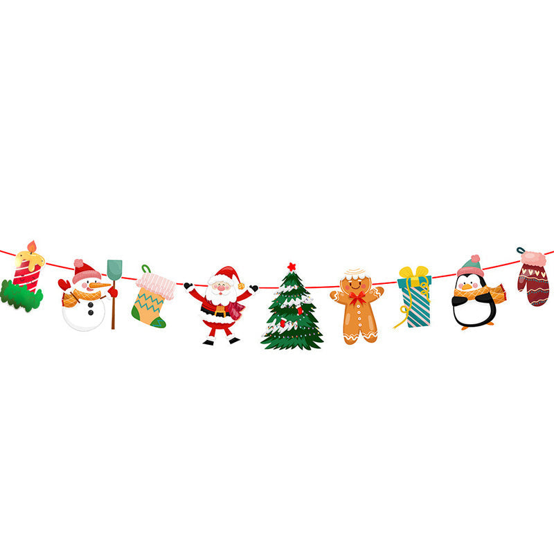 Christmas Ornaments Xmas Banner Garland Hanging Home Chrismtas Decoration
