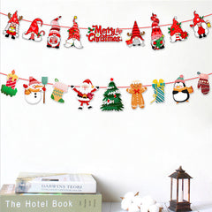 Christmas Ornaments Xmas Banner Garland Hanging Home Chrismtas Decoration