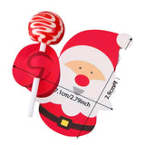 50pcs Christmas Lollipop Paper Card DIY Santa Snowman Penguin Candy Holder Party Supplies