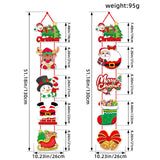 Christmas Door Hanging Banner Outdoor Indoor Holiday Decoration Merry Christmas Sign