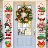 Christmas Door Hanging Banner Outdoor Indoor Holiday Decoration Merry Christmas Sign