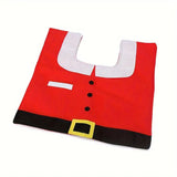 Christmas Santa Toilet Cover and Rug Bathroom Tissue Holder Set