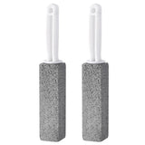 2 Packs Pumice Cleaning Stone Brushes with Extra Long Handle