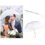 Clear Stylish Bubble Umbrella Windproof Transparent With J Handle