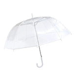 Clear Stylish Bubble Umbrella Windproof Transparent With J Handle