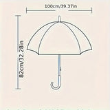 Clear Stylish Bubble Umbrella Windproof Transparent With J Handle