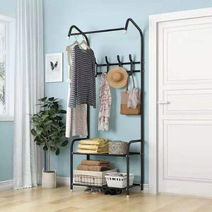 Clothes Garment Coat Rack Stand Freestanding Clothing Holder Hanger Metal Organizer