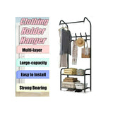 Clothes Garment Coat Rack Stand Freestanding Clothing Holder Hanger Metal Organizer