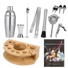 12PCS  Stainless Steel Shaker Professional Bar Tools Mixology Set