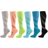 6 Pairs Knee-High Compression Socks Sports Stockings