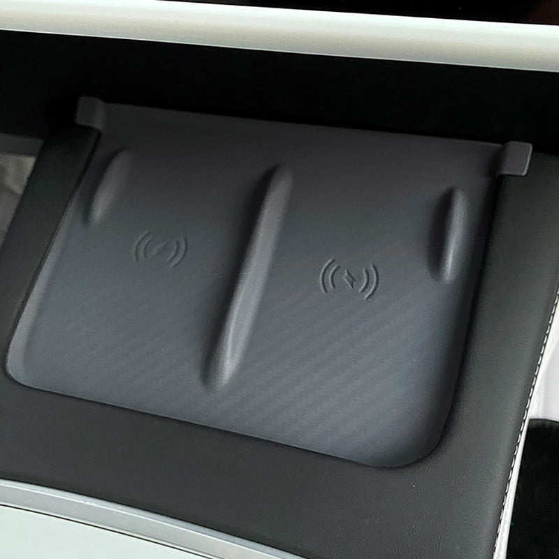 Center Console Wireless Charger Anti-Slip Silicone Mat for 2023 2022 2021 Tesla Model 3 Model Y