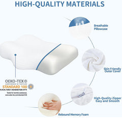 Ergonomic Contour Cervical Memory Foam Support Pillow