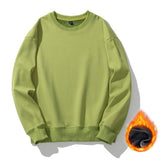 Casual Crewneck Fleece Thick Sweatshirts Long Sleeve Loose Fit Soft Pullover Tops