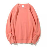 Unisex Oversized Lightweight Crewneck Sweatshirts Long Sleeve Loose Fit Soft Pullover Top