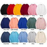 Unisex Oversized Lightweight Crewneck Sweatshirts Long Sleeve Loose Fit Soft Pullover Top