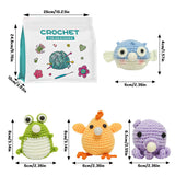 4-Pattern Animal Spit Bubbles Crochet Starter Kit Step-by-Step Stress-Relief Fun