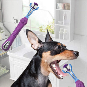 3-Sided Toothbrush Dog Toothbrush Cleaning Mouth Pet Dental Care