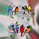 Double Sided Multicolor Style Birds Hand-painted colors Alloy Hangings