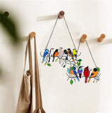 Double Sided Multicolor Style Birds Hand-painted colors Alloy Hangings