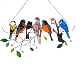 Double Sided Multicolor Style Birds Hand-painted colors Alloy Hangings