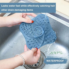 2Pcs Silicone Shower Drain Filter Hair Stopper Catcher Cover