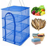 Drying Rack Folding Fish Mesh Foldable Multi-Layer Nylon Hanging Net