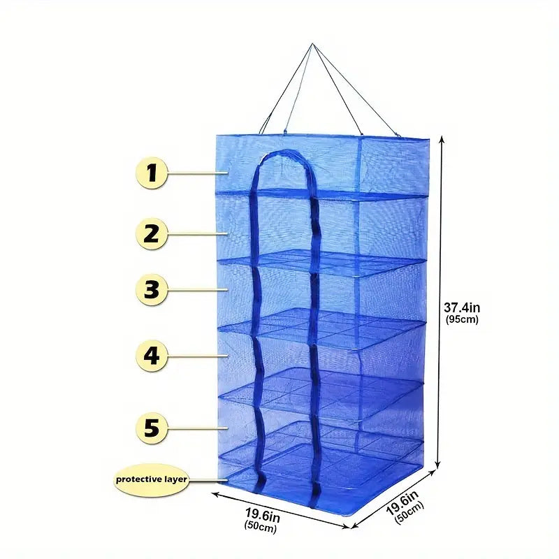 Felt Fish Drying Rack Drying Rack Folding Fish Mesh Foldable Multi-Layer Nylon Hanging Net ...