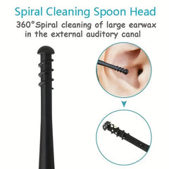 Silicone Double Head Earwax Remover Ear Pick Spoon Brush Cleaning Tool