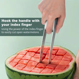 Stainless Easy-Grip Watermelon Cube Cutter Fruit Slicer