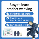 Elephant Crochet Animal DIY Knitting Kit for Beginners Step-By-Step