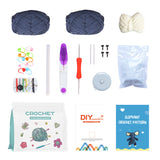 Elephant Crochet Animal DIY Knitting Kit for Beginners Step-By-Step