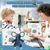 Elephant Crochet Animal DIY Knitting Kit for Beginners Step-By-Step