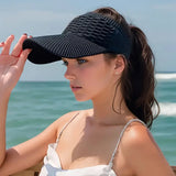 Empty Top Hat for Women Outdoor Sunshade Hat Summer Running Hiking Hat UV Protection