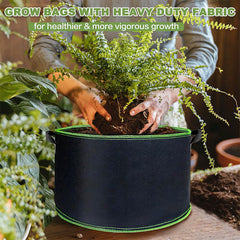 5 Pcs Grow Bags Heavy Duty Container Thickened Nonwoven Fabric Plant Pots