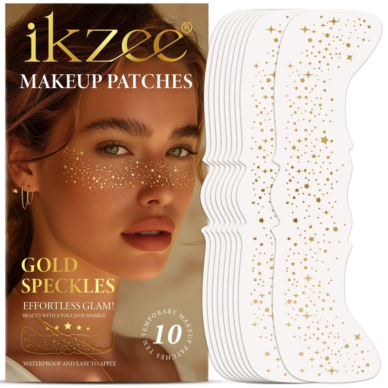 10 pcs Glitter Freckles Face Tattoo  Makeup Patch Faux Freckles Waterproof Temporary Tattoos  ﻿