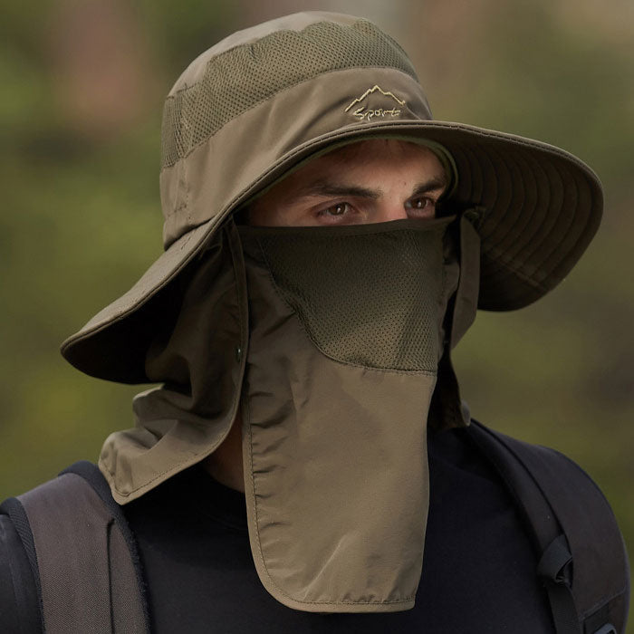 Fishing Hat Sun Protection Hat with Removable Mesh Face Neck Flap Cover