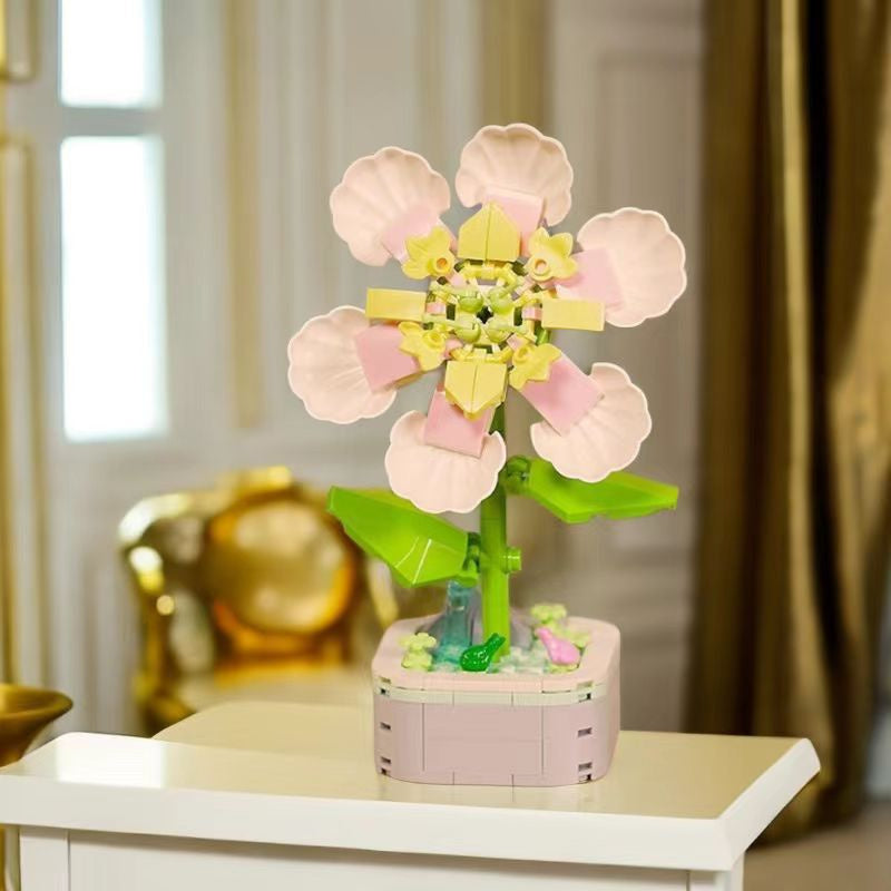 Flower Bouquet Building Blocks Set Kit DIY Unique Decoration Home Gifts