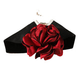 Romantic Big Rose Flower Choker Necklaces