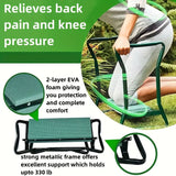 Foldable Garden Kneeler and Garden Seat Gardening Stool with Tool Pouch EVA Foam Pad