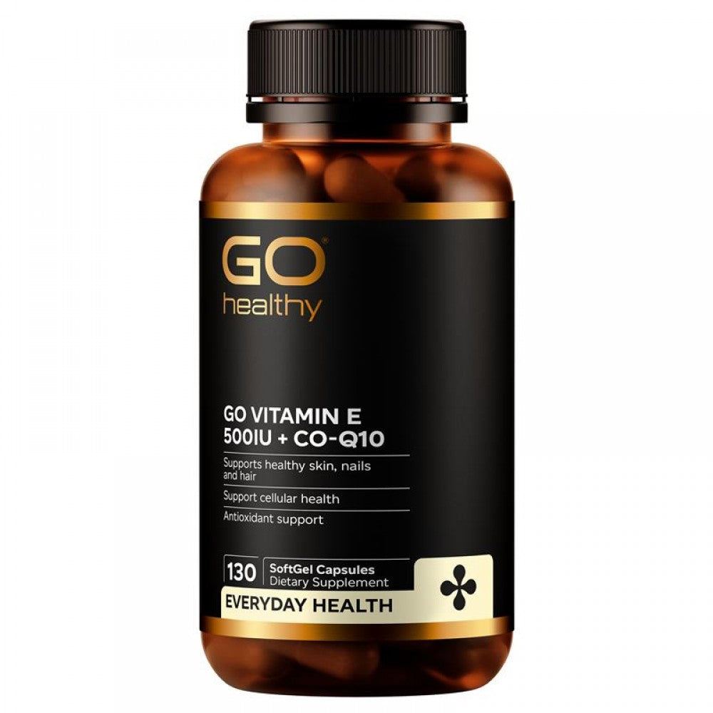 GO Healthy Go Vitamin E 500IU + Co-Q10 130 Capsules