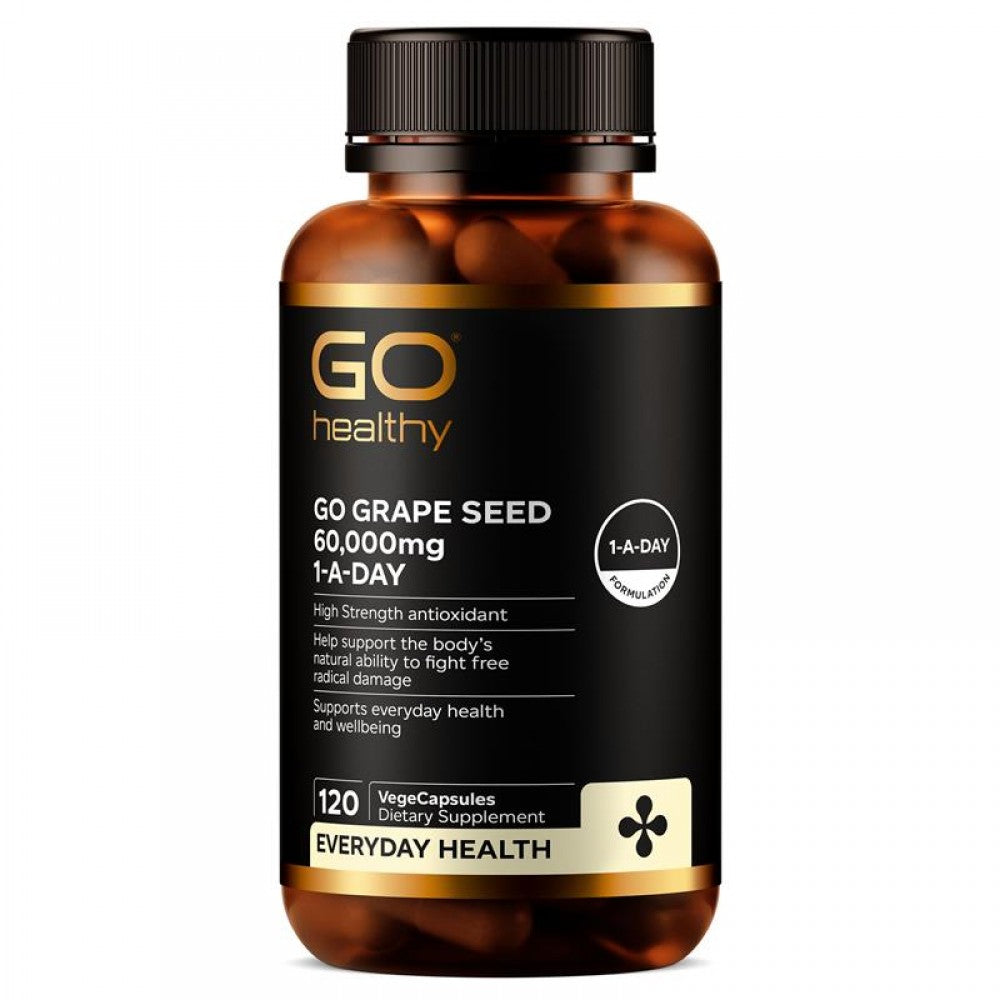 Go Healthy GO Grape Seed 60,000mg 1-A-Day 120 Capsules