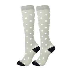 Knee-High Compression Socks Color Dots Sports Nylon Stockings for Women & Men